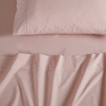 Vintage Washed 100% Cotton Sheet Set with 2 Pillowcases - Pink - Queen Size - Home & Garden > Bedding > Bed Sheets