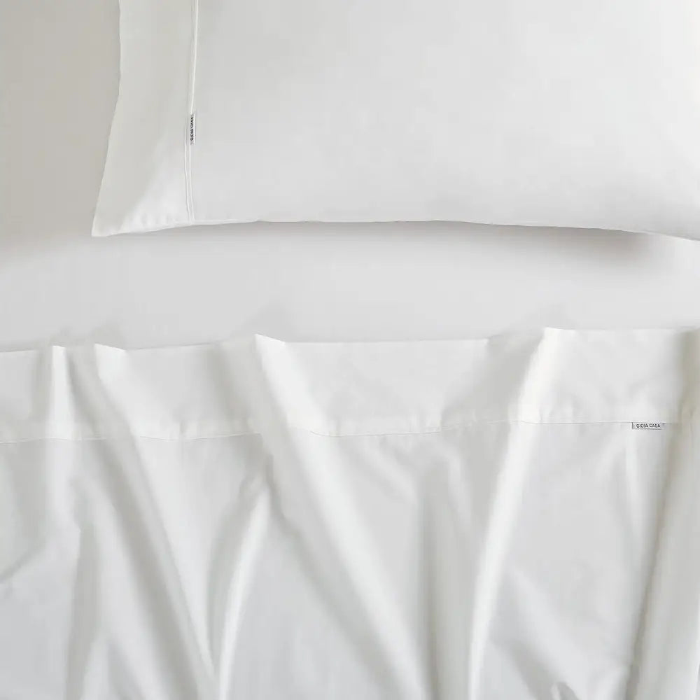 Vintage Washed 100% Cotton Sheet Set with 2 Pillowcases - White - King Size - Home & Garden > Bedding > Bed Sheets