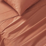 Vintage Washed 100% Cotton Soft Breathable Sheet Set - Brick - King Single - Home & Garden > Bedding > Bed Sheets