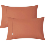 Vintage Washed 100% Cotton Soft Breathable Sheet Set - Brick - King Single - Home & Garden > Bedding > Bed Sheets