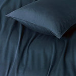 Vintage Washed 100% Cotton Standard Pillowcase - Luxurious Standard Pillow Cover - Dark Indigo - 2 Pcs - Home & Garden