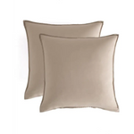 Vintage Washed Microfibre European Pillowcases - Set of 2 Luxurious European Pillow Covers - Linen - Home & Garden >