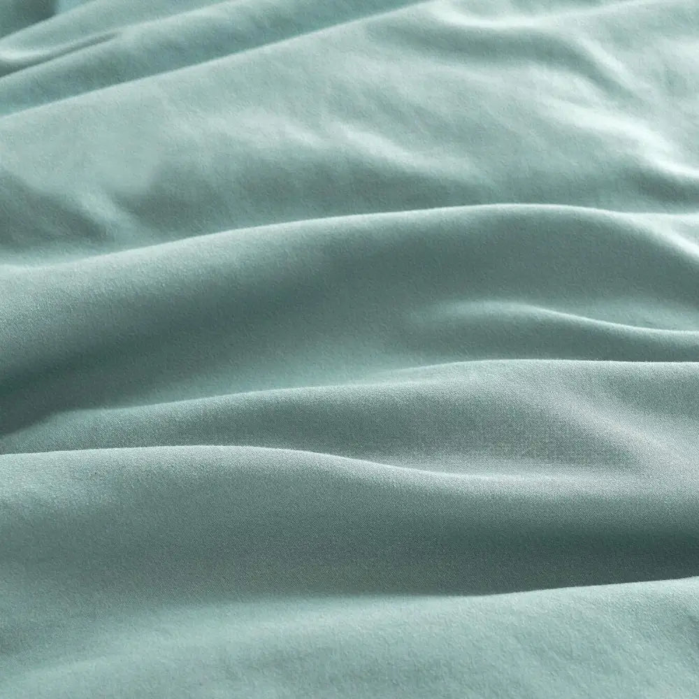 Vintage Washed Microfibre European Pillowcases - Set of 2 Luxurious European Pillow Covers - Seafoam - Home & Garden >