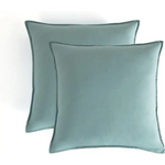 Vintage Washed Microfibre European Pillowcases - Set of 2 Luxurious European Pillow Covers - Seafoam - Home & Garden >