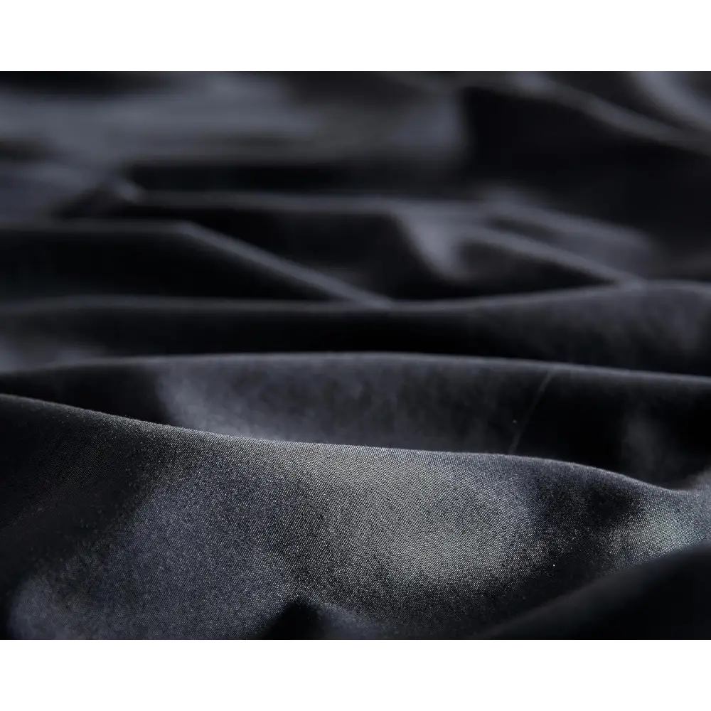 Vintage Washed Microfibre Sheet Set with 1 Pillowcase - Black - Single - Home & Garden > Bedding > Bed Sheets