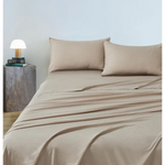 Vintage Washed Microfibre Sheet Set with 1 Pillowcase - Linen - King Single - Home & Garden > Bedding > Bed Sheets
