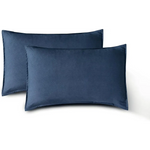 Vintage Washed Microfibre Sheet Set with 1 Pillowcase - Navy - Single - Home & Garden > Bedding > Bed Sheets