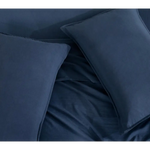 Vintage Washed Microfibre Sheet Set with 1 Pillowcase - Navy - Single - Home & Garden > Bedding > Bed Sheets