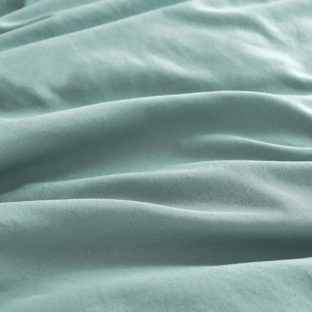 Vintage Washed Microfibre Sheet Set with 1 Pillowcase - Seafoam - King Single - Home & Garden > Bedding > Bed Sheets