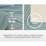 Vintage Washed Microfibre Sheet Set with 1 Pillowcase - Seafoam - King Single - Home & Garden > Bedding > Bed Sheets