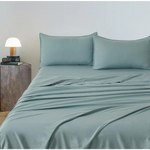 Vintage Washed Microfibre Sheet Set with 1 Pillowcase - Seafoam - King Single - Home & Garden > Bedding > Bed Sheets