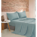 Vintage Washed Microfibre Sheet Set with 1 Pillowcase - Seafoam - King Single - Home & Garden > Bedding > Bed Sheets