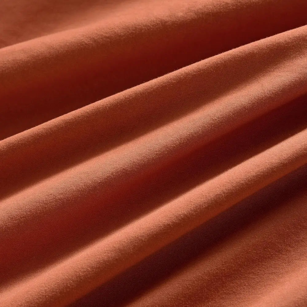 Vintage Washed Microfibre Sheet Set with 1 Pillowcase - Terracotta - Single - Home & Garden > Bedding > Bed Sheets