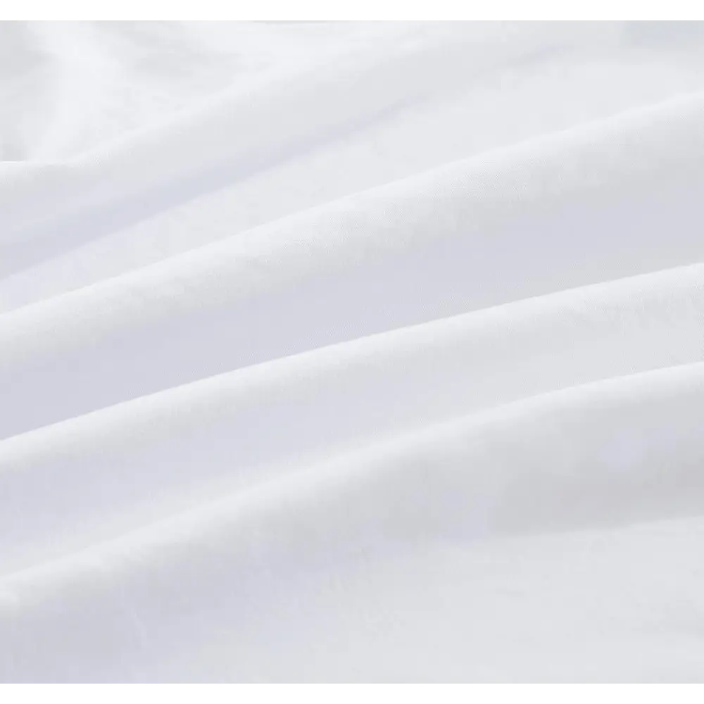 Vintage Washed Microfibre Sheet Set with 1 Pillowcase - White - Single - Home & Garden > Bedding > Bed Sheets