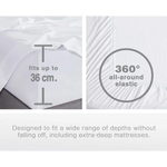 Vintage Washed Microfibre Sheet Set with 2 Pillowcases - White - Double - Home & Garden > Bedding > Bed Sheets
