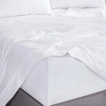 Vintage Washed Microfibre Sheet Set with 2 Pillowcases - White - Double - Home & Garden > Bedding > Bed Sheets
