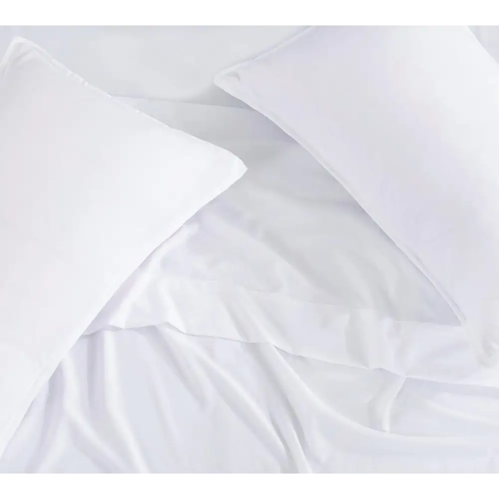 Vintage Washed Microfibre Standard Pillowcases - Set of 2 Luxurious Standard Pillow Covers - White - Home & Garden >