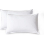 Vintage Washed Microfibre Standard Pillowcases - Set of 2 Luxurious Standard Pillow Covers - White - Home & Garden >