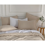 Vintage Washed Microfibre Standard Pillowcases - Set of 2 Luxurious Standard Pillow Covers - Linen - Home & Garden >