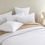 Vintage Washed Microfibre Standard Pillowcases - Set of 2 Luxurious Standard Pillow Covers - White - Home & Garden >