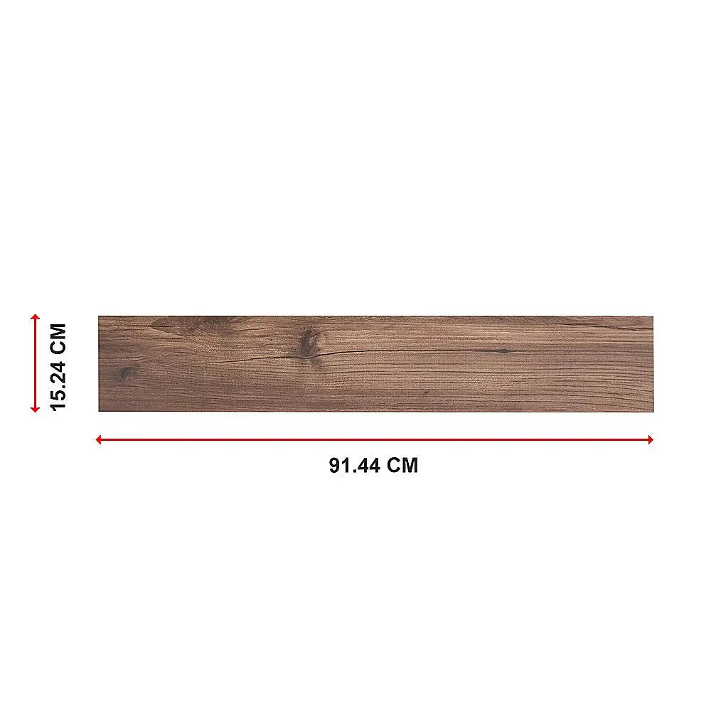 Vinyl Floor Tiles Self Adhesive Flooring Black Walnut Wood Grain 16 Pack 2.3SQM - Furniture > Office