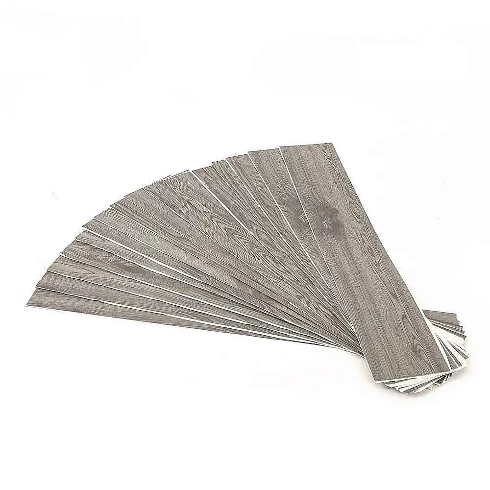 Vinyl Floor Tiles Self Adhesive Flooring Ebony Wood Grain 16 Pack 2.3SQM - Furniture > Office