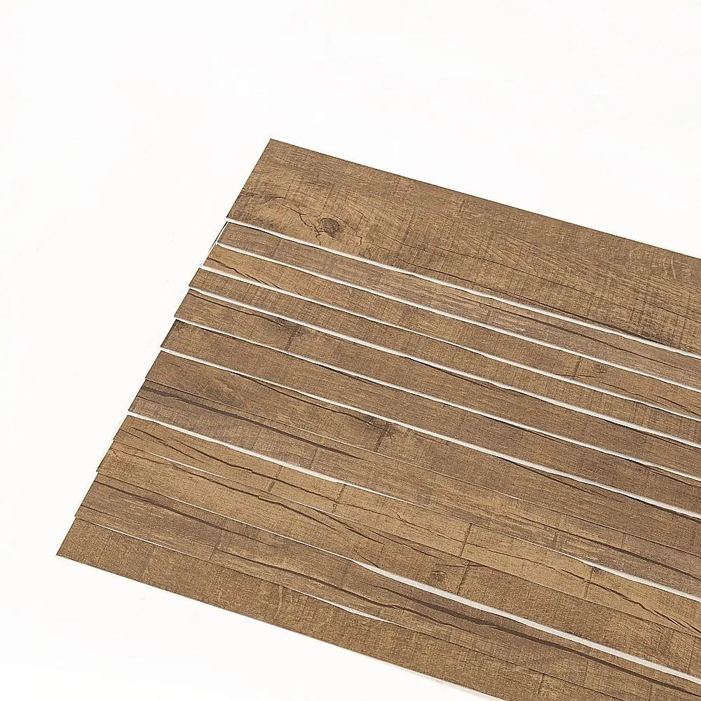 Vinyl Floor Tiles Self Adhesive Flooring Smoked Eucalyptus Wood Grain 16 Pack 2.3SQM - Furniture > Office