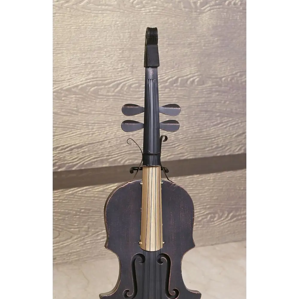Violin Statue Display Ornament for Home Decor in Copper Finish - Home & Garden > Decor