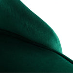 Viva Forever Set of 2 Green Velvet Dining Chairs-Art Deco Design with Gold Metal Legs - Furniture > Dining