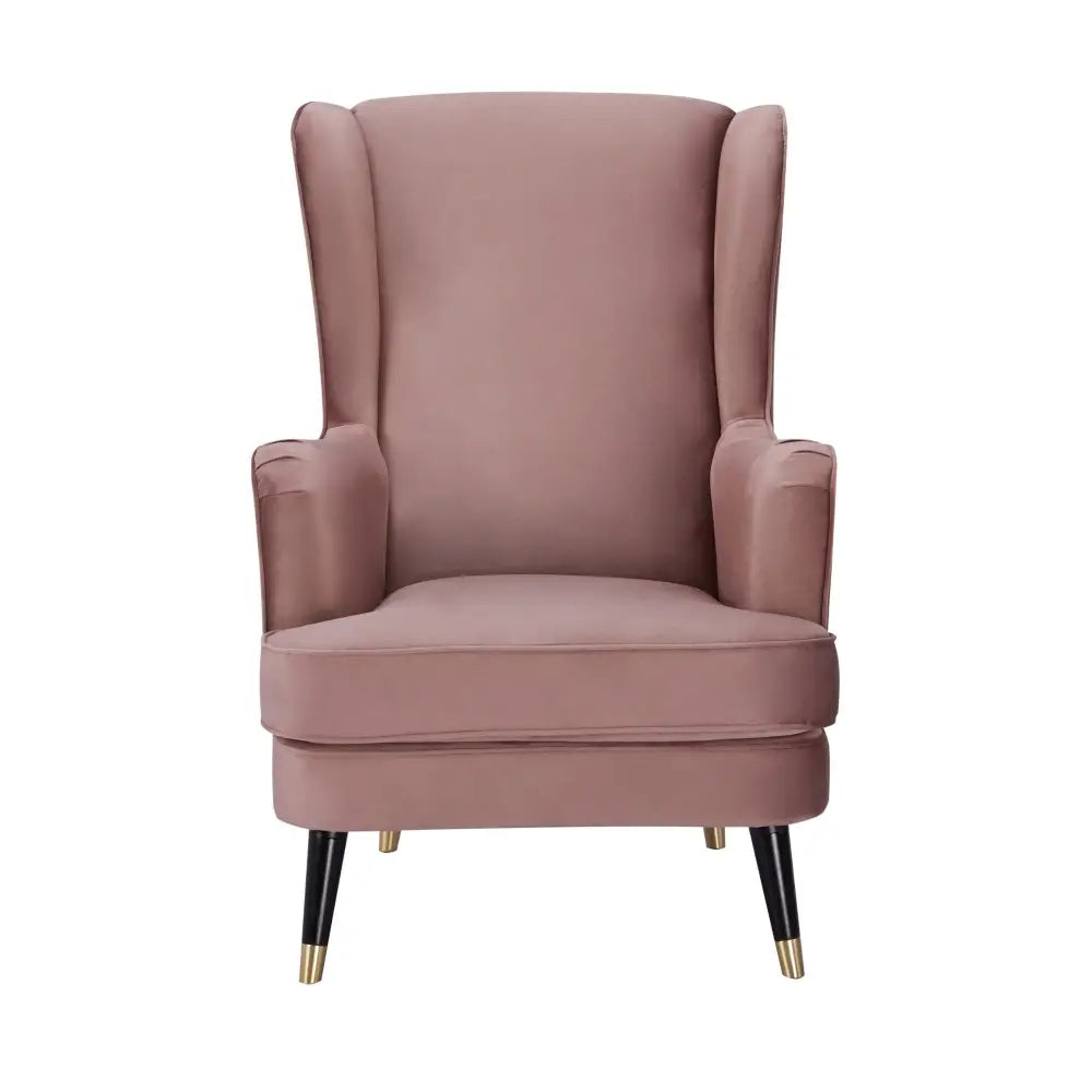 Vivian Accent Sofa Arm Chair Fabric Uplholstered Lounge Couch - Blush - Furniture > Sofas