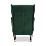 Vivian Accent Sofa Arm Chair Fabric Uplholstered Lounge Couch - Green - Furniture > Sofas