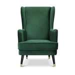 Vivian Accent Sofa Arm Chair Fabric Uplholstered Lounge Couch - Green - Furniture > Sofas