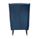 Vivian Accent Sofa Arm Chair Fabric Uplholstered Lounge Couch - Navy - Furniture > Sofas