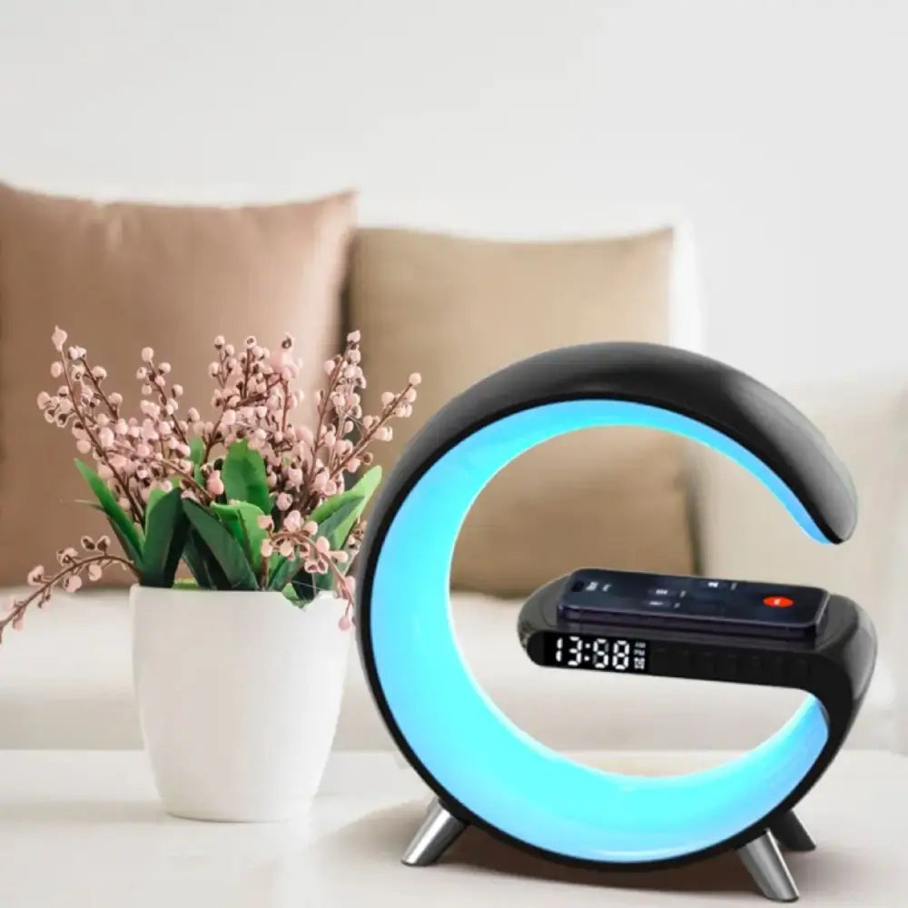 VOCTUS 5 in 1 Bedside Table Lamp with 15W Quick Wireless Charger (Black) VT-WC -102-NH - Home & Garden > Lighting