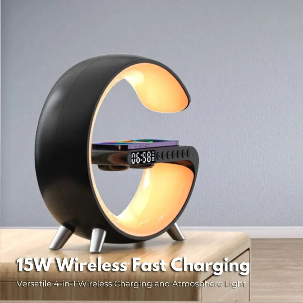 VOCTUS 5 in 1 Bedside Table Lamp with 15W Quick Wireless Charger (Black) VT-WC -102-NH - Home & Garden > Lighting