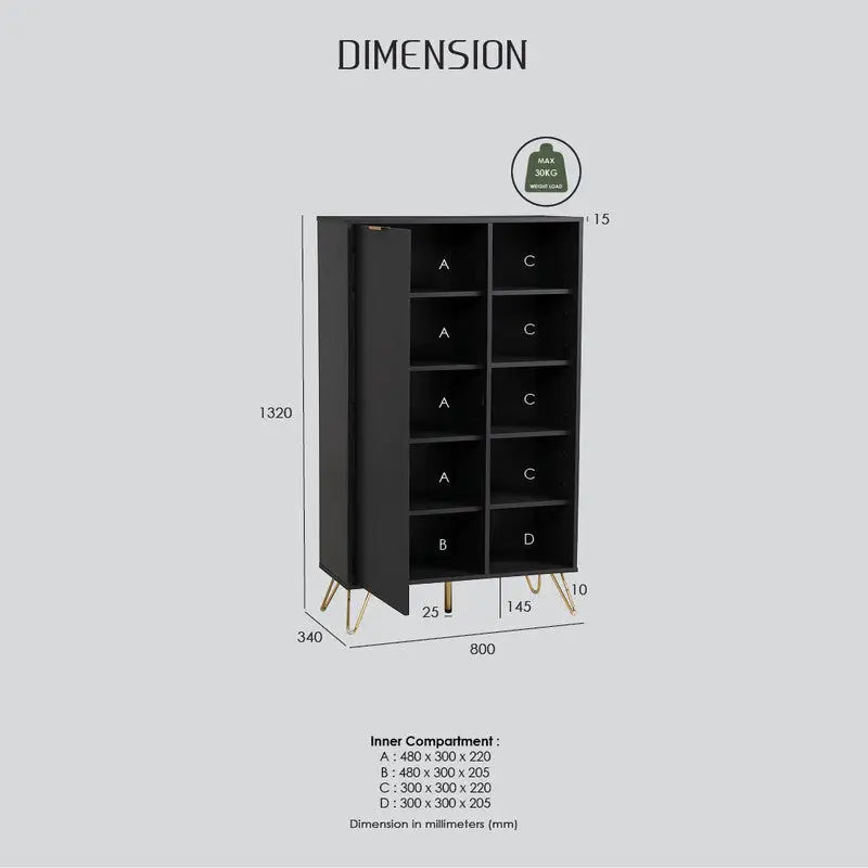 Volos Multifunction Cabinet Shoe Cabinet - Furniture > Living Room > Shoe Storage
