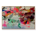 Wall Art 100cmx150cm Abstract Free Flow Wood Frame Canvas - Home & Garden > Wall Art