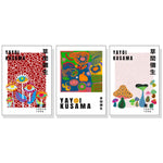Wall Art 40cmx60cm By Yayoi Kusama 3 Sets White Frame Canvas - Home & Garden > Wall Art