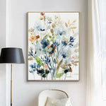 Wall Art 40cmx60cm Colourful Floras Watercolour style 2 Sets Gold Frame Canvas - Home & Garden > Wall Art