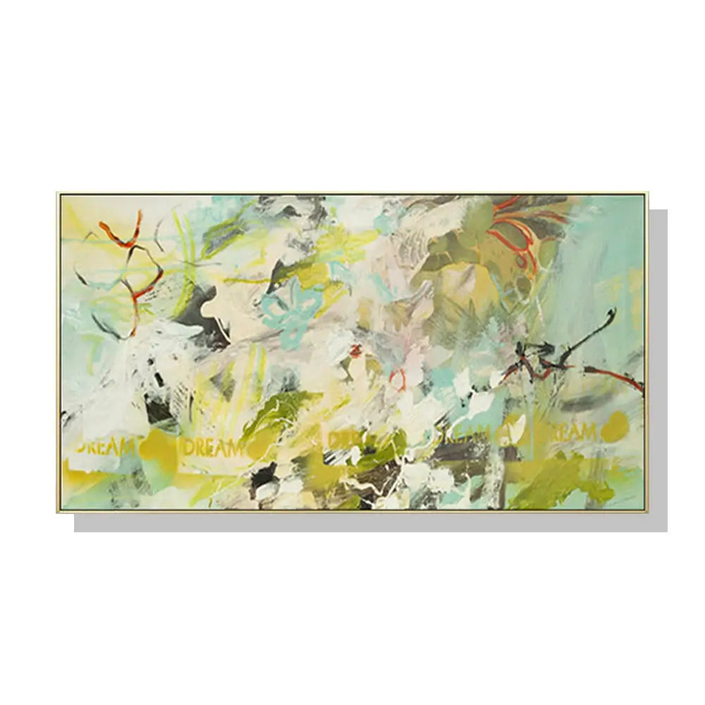 Wall Art 40cmx80cm Summer Dream Gold Frame Canvas - Home & Garden > Wall Art