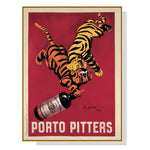 Wall Art 50cmx70cm Porto Pitters Vintage Gold Frame Canvas - Home & Garden > Wall Art