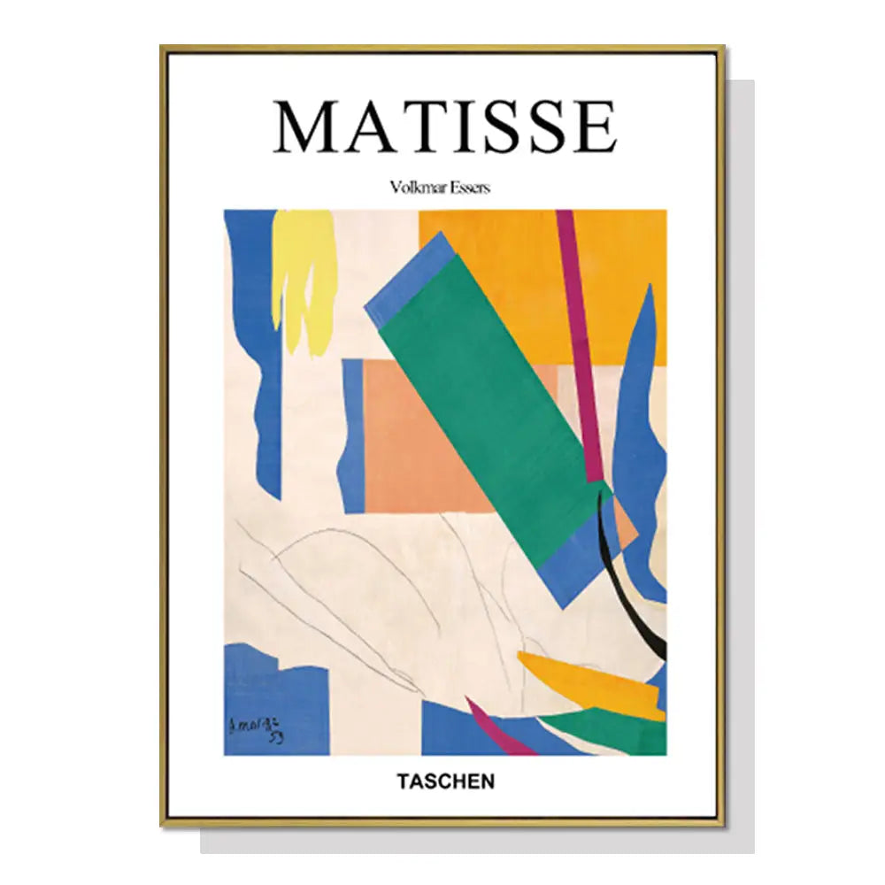 Wall Art 60cmx90cm Abstract colour by Henri Matisse Gold Frame Canvas - Home & Garden > Wall Art
