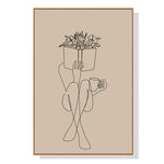 Wall Art 60cmx90cm Book Lover Wood Frame Canvas - Home & Garden > Wall Art