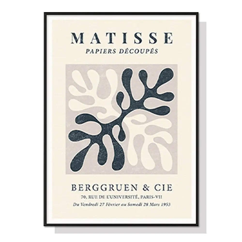Wall Art 60cmx90cm Henri Matisse Black Frame Canvas - Home & Garden > Wall Art