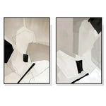 Wall Art 60cmx90cm Modern Abstract 2 Sets Black Frame Canvas - Home & Garden > Wall Art