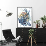 Wall Art 60cmx90cm Watercolor Style Abstract Flower 3 Sets Black Frame Canvas - Home & Garden > Wall Art