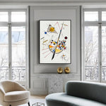 Wall Art 70cmx100cm Delicate Tension By Wassily Kandinsky Black Frame Canvas - Home & Garden > Wall Art