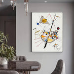 Wall Art 70cmx100cm Delicate Tension By Wassily Kandinsky Black Frame Canvas - Home & Garden > Wall Art