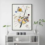 Wall Art 70cmx100cm Delicate Tension By Wassily Kandinsky Black Frame Canvas - Home & Garden > Wall Art