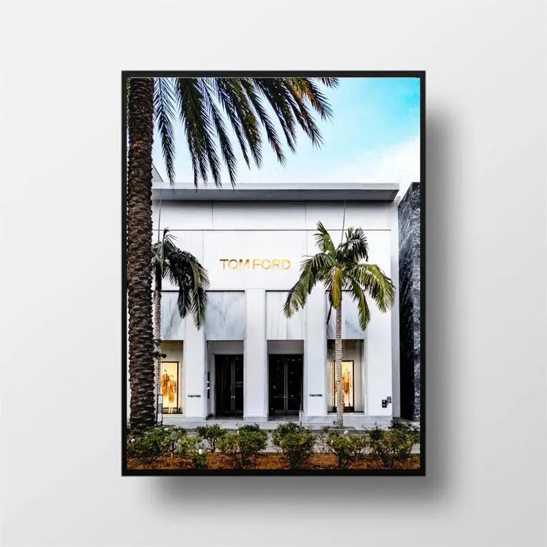 Wall Art 70cmx100cm Fashion Store Black Frame Canvas - Home & Garden > Wall Art